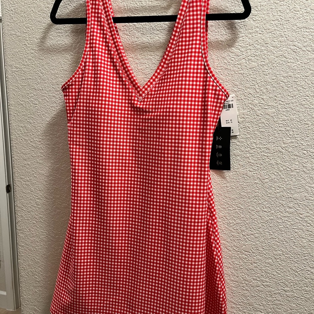 NWT- Abercrombie and Fitch YPB Red Gingham Sleeveless Dress